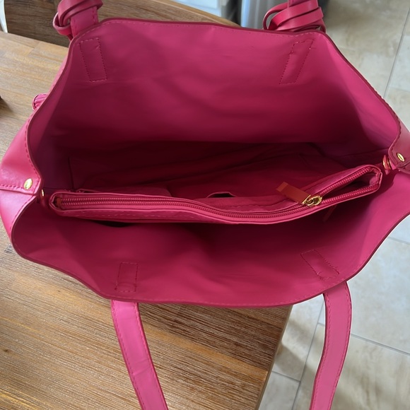 JOY & IMAN Tassel Chic Leather Handbag with Popout Insert - Picture 6 of 7